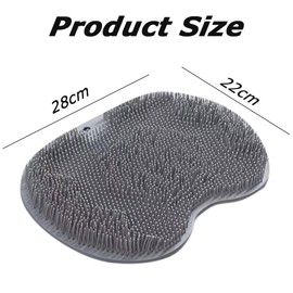 2-Pack Luxury Back Scrubber Mat with Massage Function, Foot Exfoliating Pad, TPR Non-Slip Bath Brush Mat, Strong Suction Cups Bath Mat, Bathroom Tool Suitable for Home Bath Shower