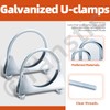 Tanstic 2 x 3 inch U-bolt clamp, exhaust U-clamp, silencer,