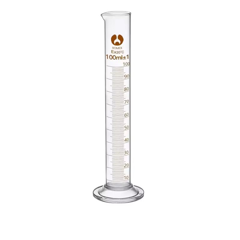 2 Pack 50mL Glass Graduated Measuring Cylinders with Metric Scale