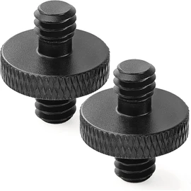 Universal 1/4" Male to 1/4" Male Double Head Stud Camera Screw Tripod Screw Converter Strong Aluminum Alloy Set of 2
