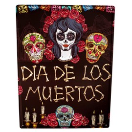 Tin Sign Retro Dia de los Muertos