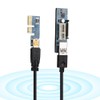 PCI-E 1X Extension Cable Cord Riser Card Power USB Extender