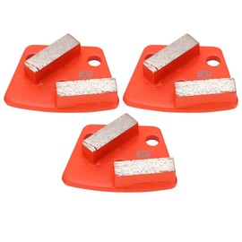 Diamond Grinding Shoes, Tangerine Trapezoid Concrete Floor, Aggressive Cutting, 2 Teeth, 60# Grinding Wheel with Smooth Surface, Wear-Resistant for All Concrete Grinders, Saves
