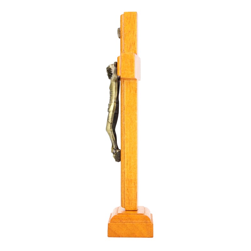 Crucifix Wooden Hand Made Standing Catholic Jesus Crucifix Wall Cross