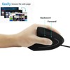 Ergonomic Mouse Left Hand,Vertical USB Wired Mouse Left-Handed Mice,3 Adjustable