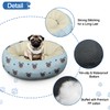 Pug Calming Round Bed Washable Dog Bed Donut Indoor (Pug,