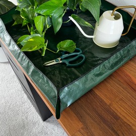 Repotting Mat for Indoor Plants Repotting, Soil Blending, Watering, Pruning, Terrarium Making | Waterproof and Foldable | Gardening Mat 26"x 26"