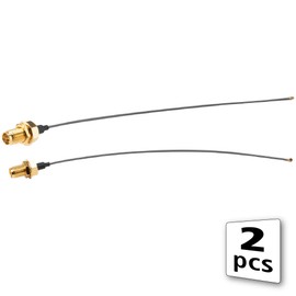 Akasa I-PEX MHF4L to RP-SMA Female Pigtail Cable, Compatible with Intel NUC, Asus PN50 & Other SFF Motherboards, 220 mm, 22 cm, Pack of 2, A-ATC01-220GR