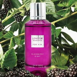 Fine Perfumery London Fragrances - Blackberry and Bay - Musk, Sandalwood Cologne for Men - Long Lasting Perfume for Men - Fresh Eau de Parfum - 3.4 oz