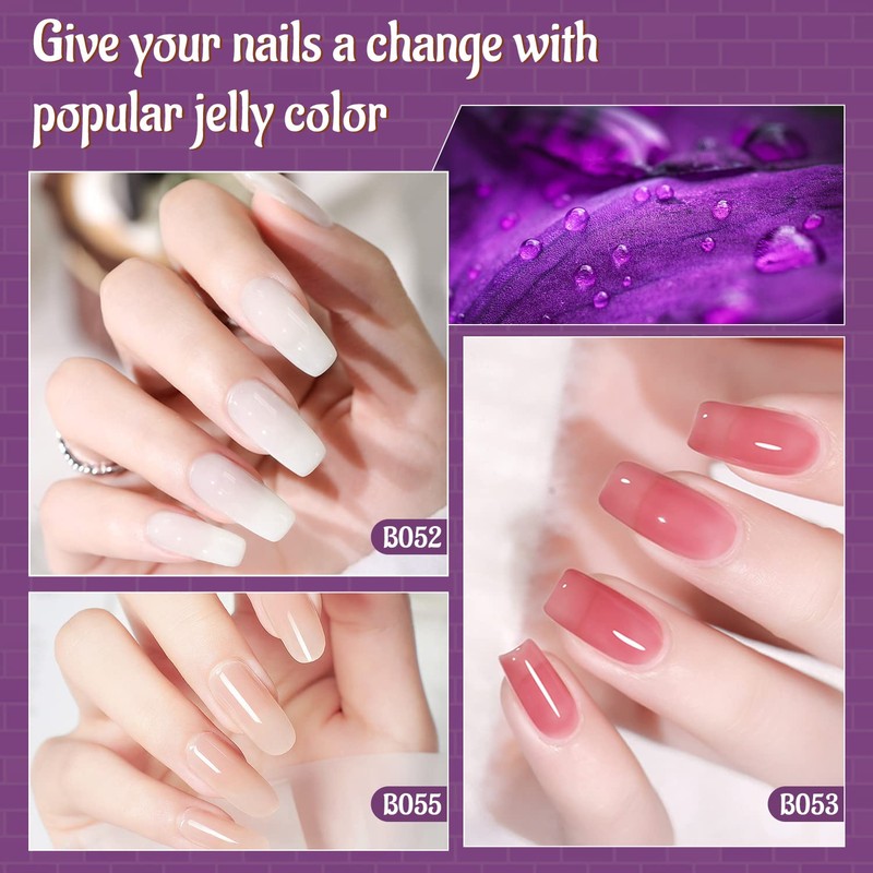 JODSONE Gel Nail Polish Kit 60 PCS with U V
