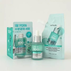 Anua 아누아 피디알엔 히알루론산 캡슐 100 세럼 60ml 기획 (본품30ml+리필30ml) Anua PDRN Hyaluronic Acid Capsule 100 Serum 60ml Set (Main 30ml + Refill 30ml)