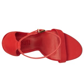 Schutz Women's Cadey-Lee Curve Sandal, Red Berry, 8