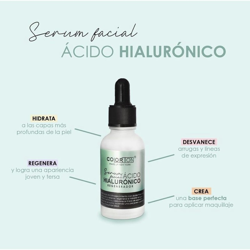 Serum Facial Acido Hialuronico Colorton By Gaero Shop | Kit
