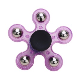 Toyland® Spinnerooz Glitter Hand Spinner Novelty Toy - Fidget Spinner - 5 In 1 - Jump, Bounce, Spin (PURPLE)