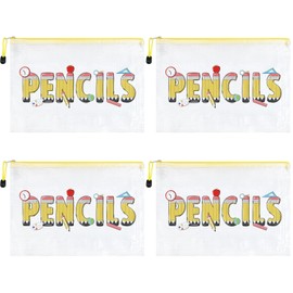 SOIDRAM 4PCS Clear Toiletry and Makeup Bags Waterproof PVC Travel Cosmetic Organizer Pouches Transparent Zipper Bags for Women