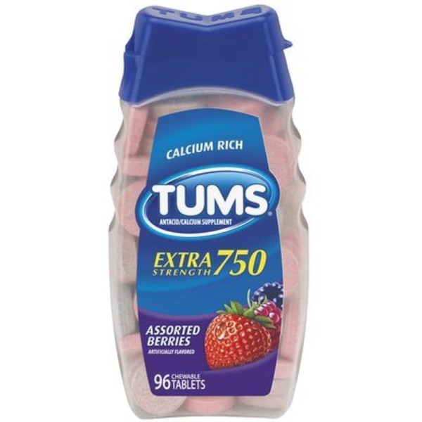 Tums E-X Berries Size 96s Tums Extra Strength Assorted Berries Calcium & Antacid
