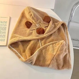 Hair Drying Towel - Capybara Towel Wrap,Super Absorbent Thick Soft Long Bath Headwear Hat for Shower Women Girl Home Travel Spa