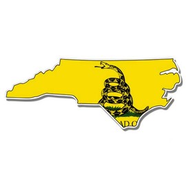 GT Graphics North Carolina Gadsden Flag Don't Tread on Me - Vinyl Sticker Waterproof Decal