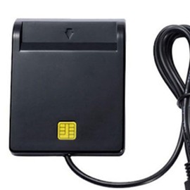 Xuegier USB Smart Card Reader ATM Bank Tax Declaration Ic Card Reader Authenticator ID Card Smart Card Reader(Black)