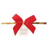 Ribbon with wire tie with Tag, Red (10 Pcs) HMR-1000 yt1 