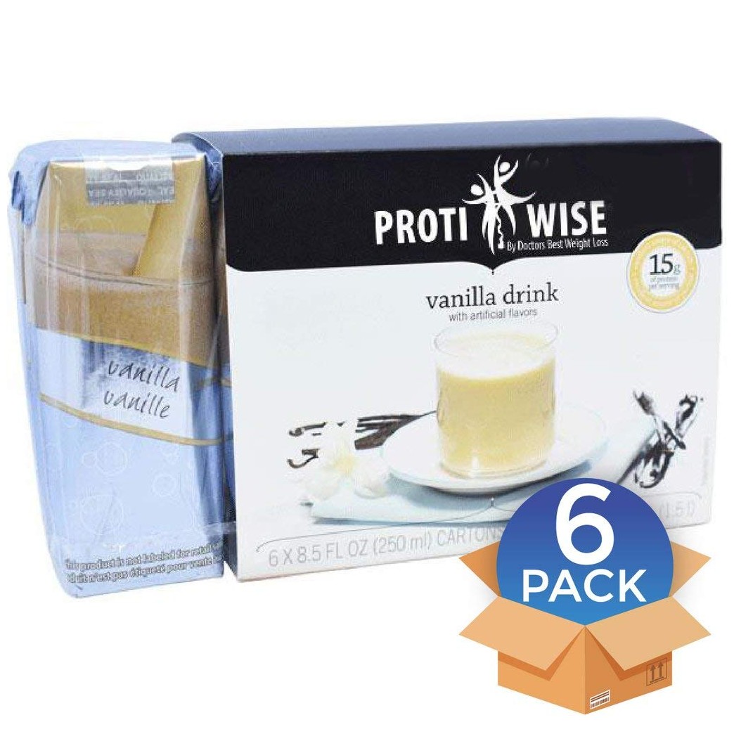 ProtiWise - Anytime 15g Protein Drink | Vanilla | Gluten Free, Low Calorie, Low Carb, Low Sugar (6/Box)