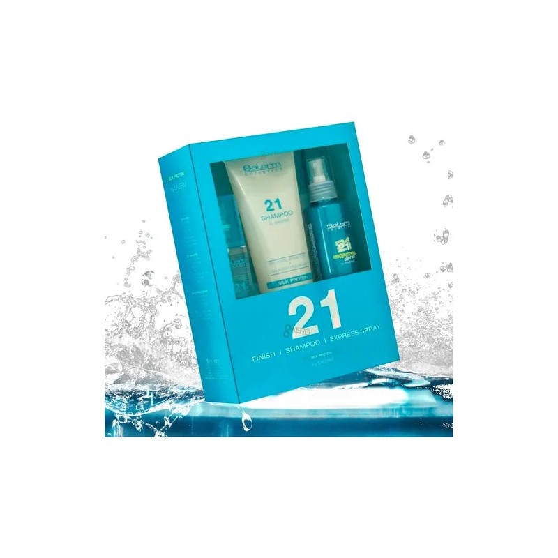 Kit Salerm 21® Tratamiento Express Reparador Cabello 3 Pzas
