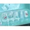 8:20AM, Blue waves and goldfish |Summer goldfish nail - almond