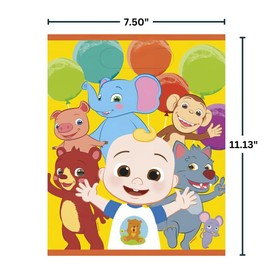 Cocomelon Plastic Loot Bags | Sturdy, Vibrant, & Fun Design Party Supplies, Perfect For Kid's Birthday Party & Themed Celebration - Pack Of 8