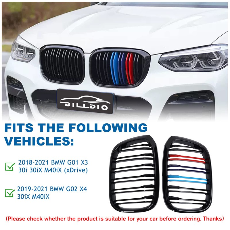 BILLDIO G01 G02 Color Grille， Front Bumper Kidney Grill Compatible