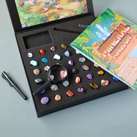 BeauFairy 43PCS Healing Crystals Set in Box, Natural Reiki Healing Crystal Points Gemstone, Chakra Raw Stones Crystal Gravel, Gifts for Anxiety Relief, Meditation, Yoga, Spiritual Awakening, 009