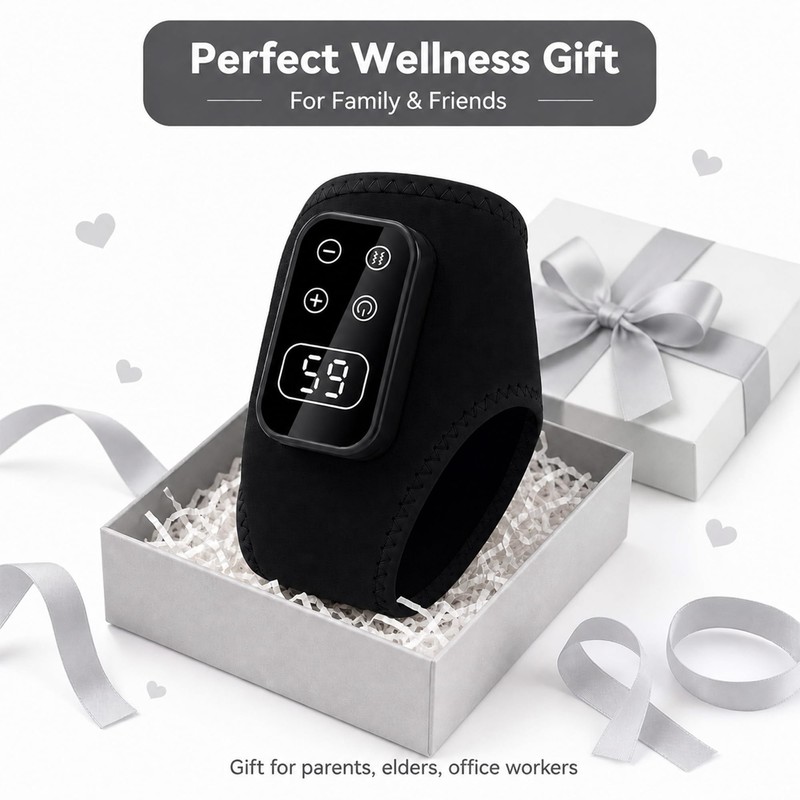 brenzo Wearable Foot & Ankle Massager with Heat & Vibration,Black
