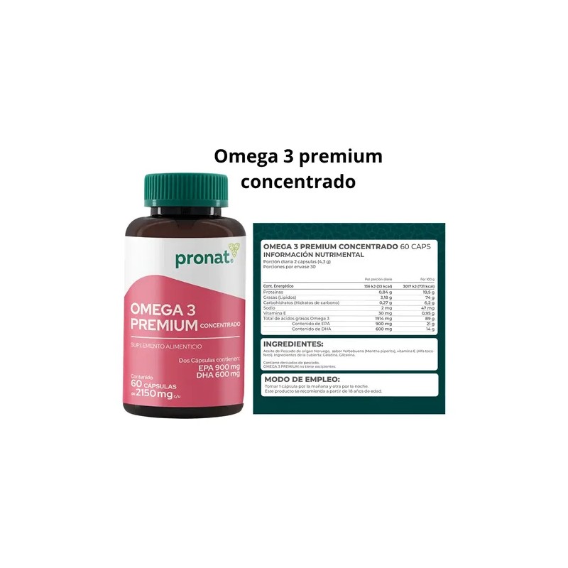 Suplemento Omega 3 Premium Concentrado - Epadha 60 Capsula