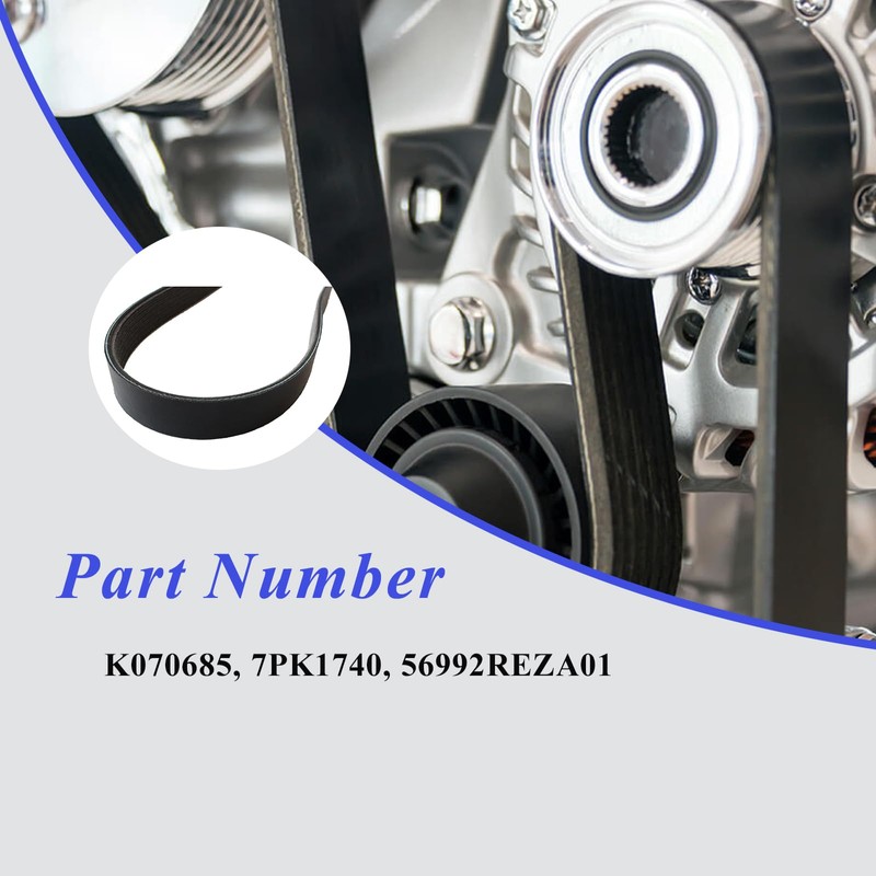 AUCERAMIC Engine Serpentine Drive Belt Fit 2010-2011 for Honda CR-V