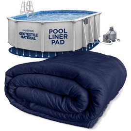 Shop Square 12-Foot-by-18-Foot Oval Pool Liner Pad for Above Ground Pools - Under Pool Padding, Above Ground Pool Pad, Puncture Protection, Extend Liner Life, Durable Geotextile Material