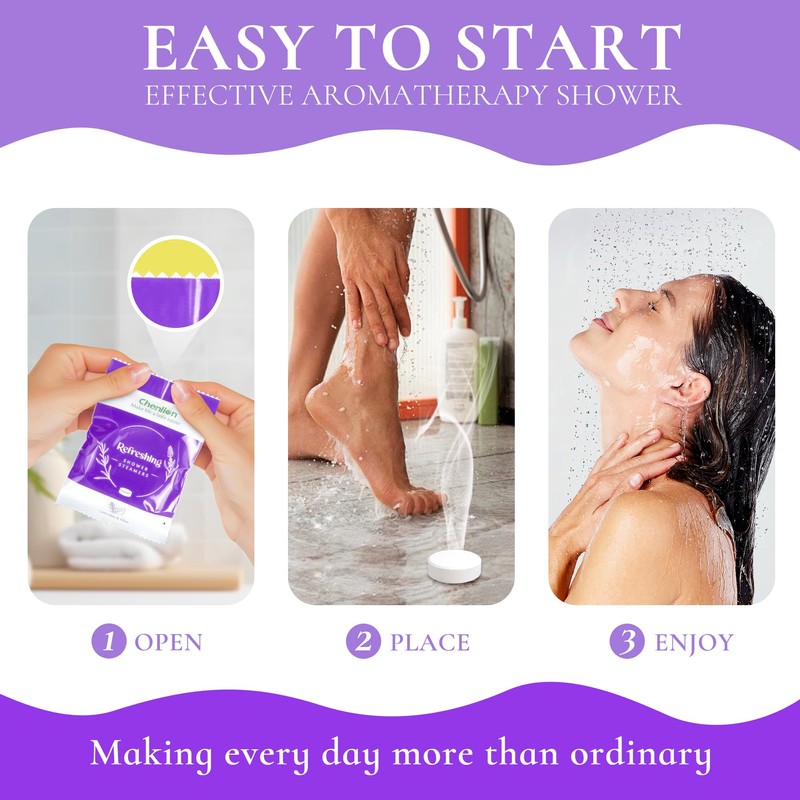 Chenlion Lavender Shower Steamers Aromatherapy 18 Pack, Relaxation Birthday Gifts