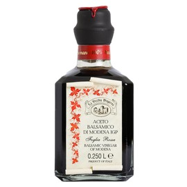 La Vecchia Dispensa - Balsamic Vinegar of Modena IGP | Red Label - Unique Blend of 3-10 Year Aged Balsamic | One 8.45 Fl Oz (250ml) Glass Bottle with Wax Sealed Cork | GMO-Free | Imported from Italy