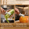 2 Pack Vegetable Peeler With Wooden Handle,Multi Functional Vegetable Peeler