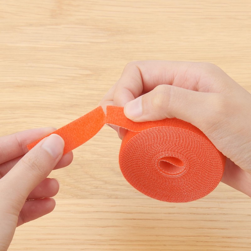 Muji NDF36A3A Perforated Binding Tape, Orange, 0.6 in x 9.8