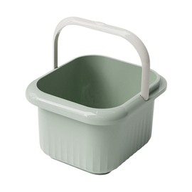 Milageto Foot Bath Soak Tub Wash Bucket, Foot Soaker Basin Portable Massage Bath Basin, Green