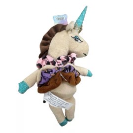 Afro Plush Unicorn Scrunchie Holder – Cute Stuffed Animal with 4 Hair Scrunchies