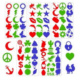 Pack Valentines Cute Heart Tanning Stickers for Body Girls Women Tattoo 75 Sticker Outdoor Supplies Indoor Beds Sunbathing Accessories Summer Essentials Self Adhesive Small Decals