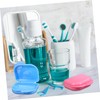 TOVINANNA 2sets Case Plastic Storage Box for Dentures False Container