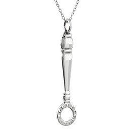 FashionJunkie4Life Sterling Silver Bubble Blower Pendant Necklace, 18" Chain