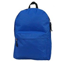 K-Cliffs 16inch Simple/Basic Backpack Book bag Royal Blue
