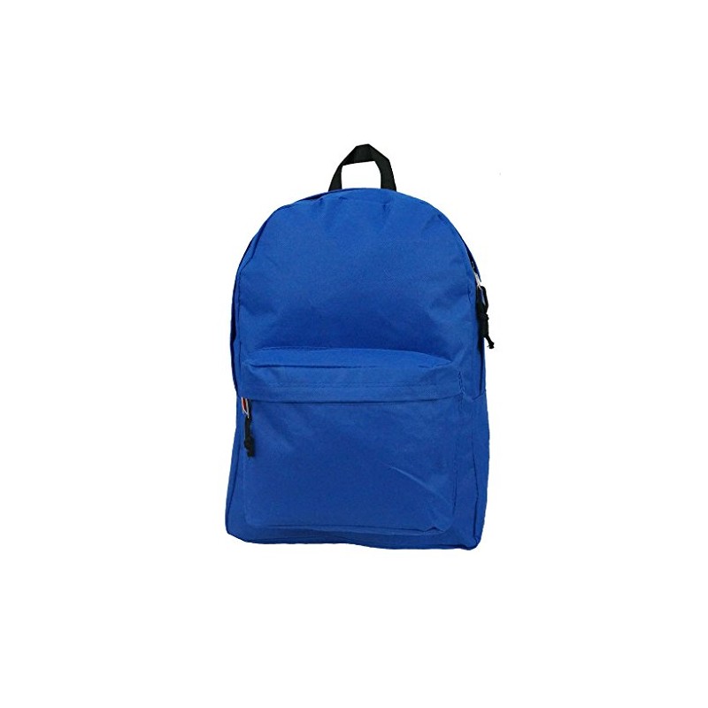 K-Cliffs 16inch Simple/Basic Backpack Book bag Royal Blue
