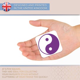 Destination Vinyl ltd Fridge Magnet - Purple Yin Yang Yoga Meditation 5238