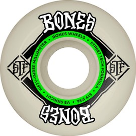 Bones Wheels Street Tech Formula STF Sidecuts Skateboard Wheels, 53mm, 99A, V5 Sidecut