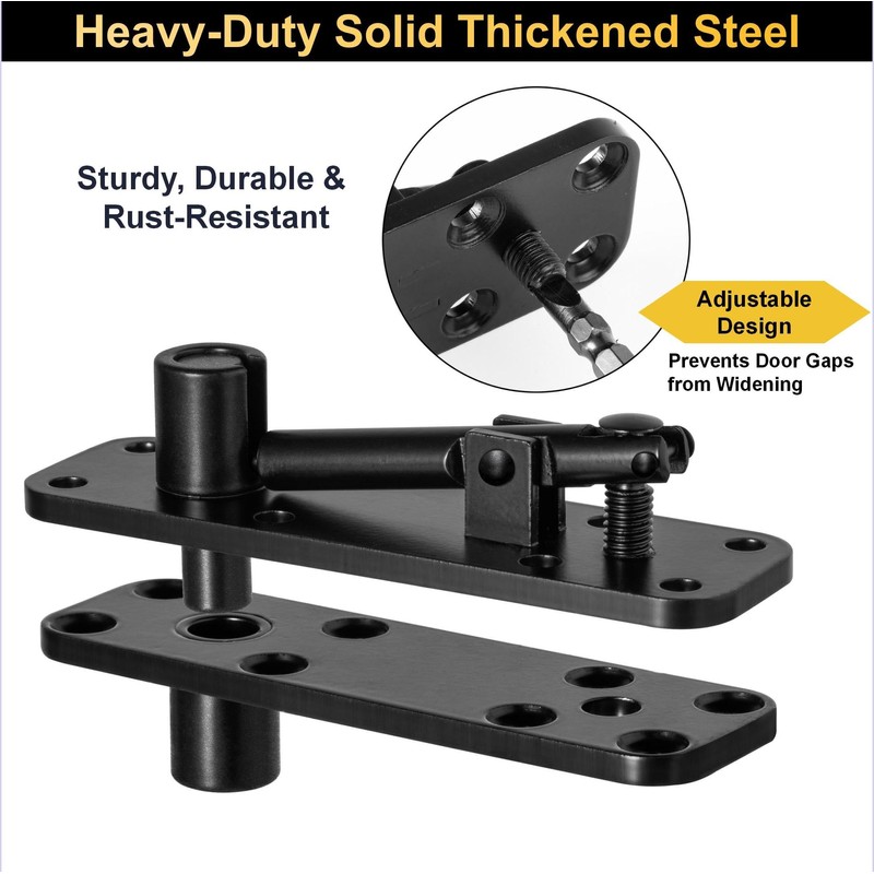 Heavy Duty Hidden Door Hinges - Thickened Solid Steel Pivot