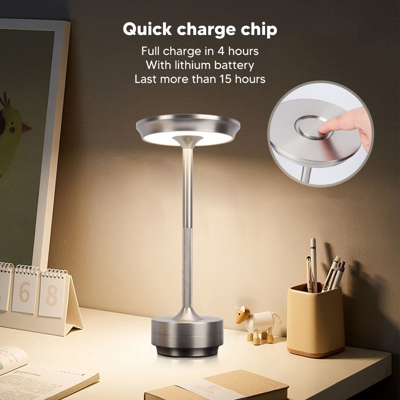 LED Desk Lamp Adjust Brightness 360 Degrees Lighting Quickly Charging