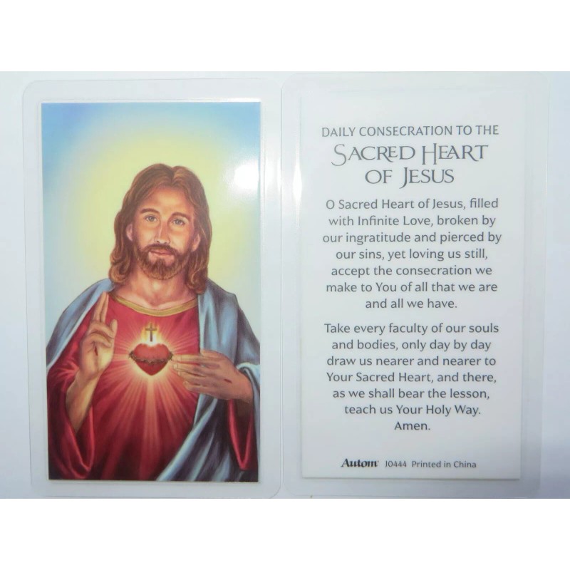 Daily Consecration to the Sacred Heart of Jesus - Laminated